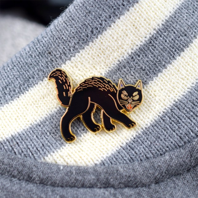 %Black Cat Pin