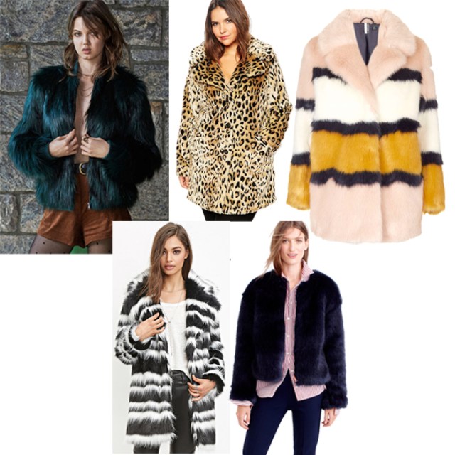 Faux Fur Zip Up Jacket, Curve Faux Fur Coat, Colour Block Faux Fur Coat, Striped Faux Fur Coat, J. Crew Collection Faux Fur Jacket