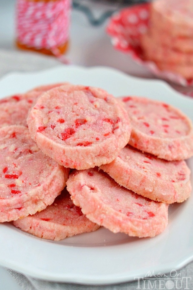 Peppermint Shortbread Cookies