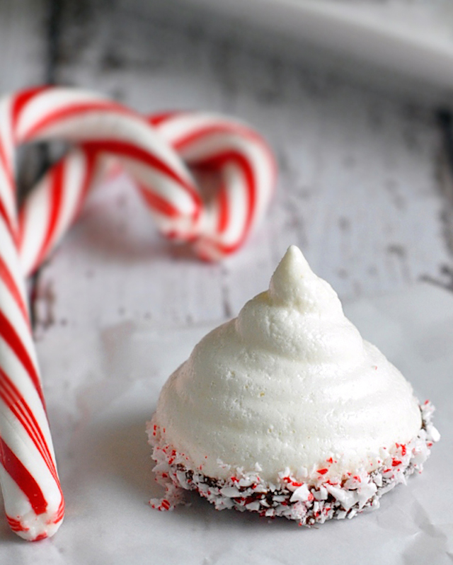 Peppermint Snowcap Meringues