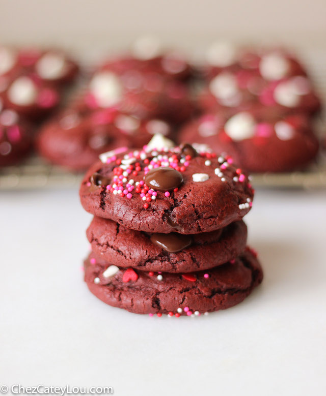 Red Velvet Chocolate Chip Cookies