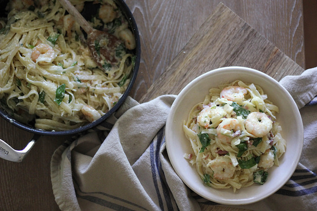 ginger-gulf-shrimp-pancetta-carbonara