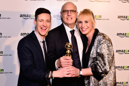 Rhys Ernst,Jeffrey Tambor, and Zackary Drucker. (Photo by Jerod Harris/Getty Images for Amazon Studios)