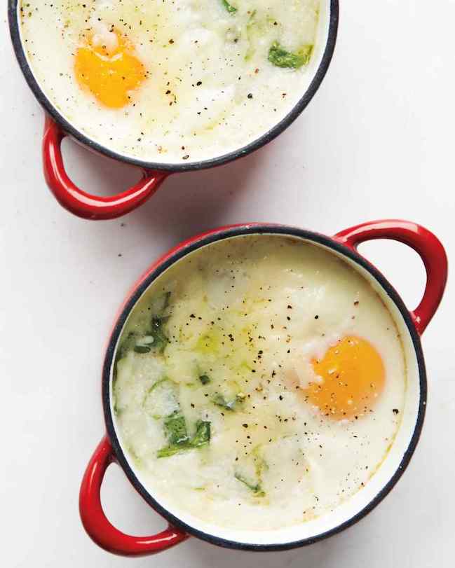 Baked Eggs and Grits