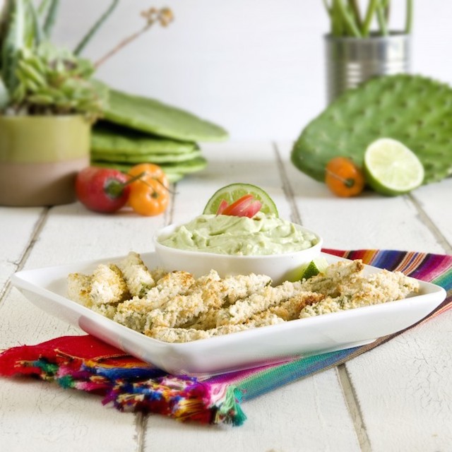 Cactus Fries with Avocado Dipping Sauce