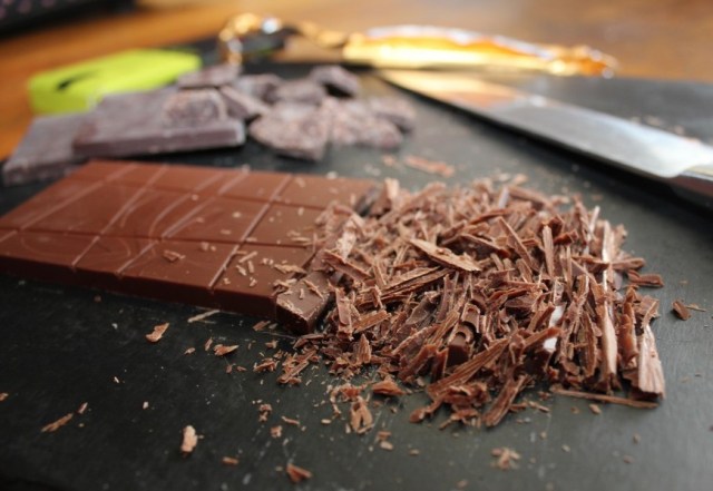 chopped chocolate