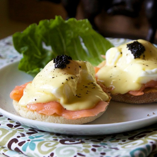 Eggs Benedict With Salmon And Caviar