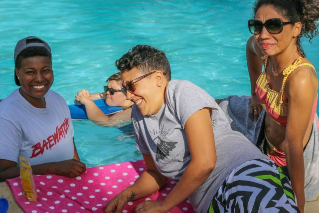 Babe-Watch at the pool // photo by Taylor Hatmaker