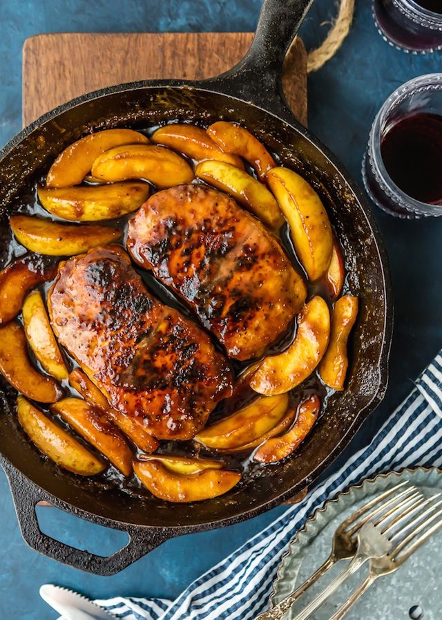 One Pan Apple Butter Pork Chop