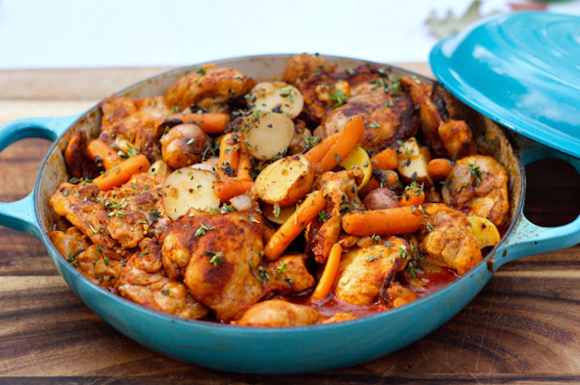 One-Pot Paprika Chicken Thighs