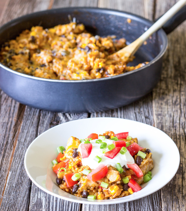 One Pot Wonder Chicken Enchilada Bowls