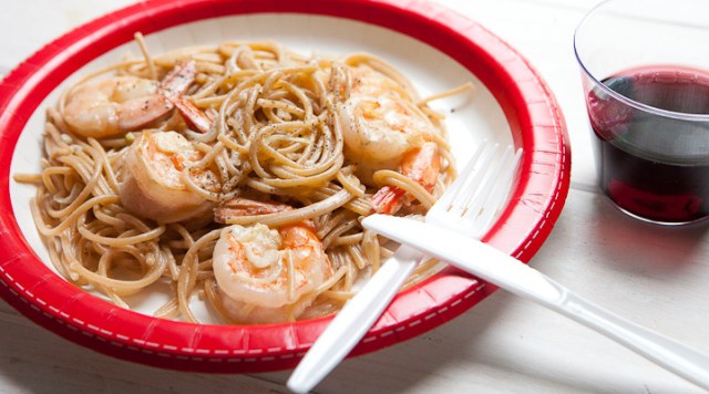 Shrimp Scampi For One