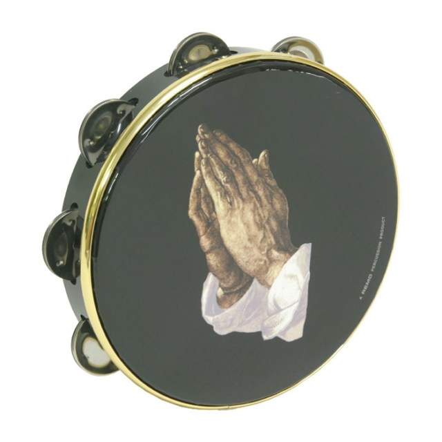 praying hands tambourine