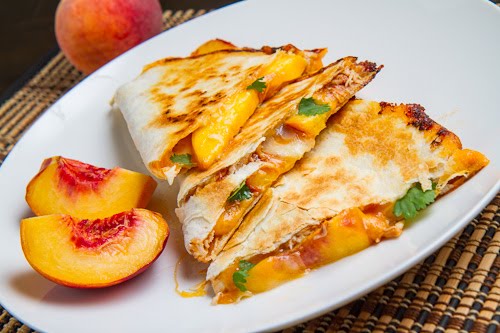 BBQ Chicken and Peach Quesadillas 500 6336