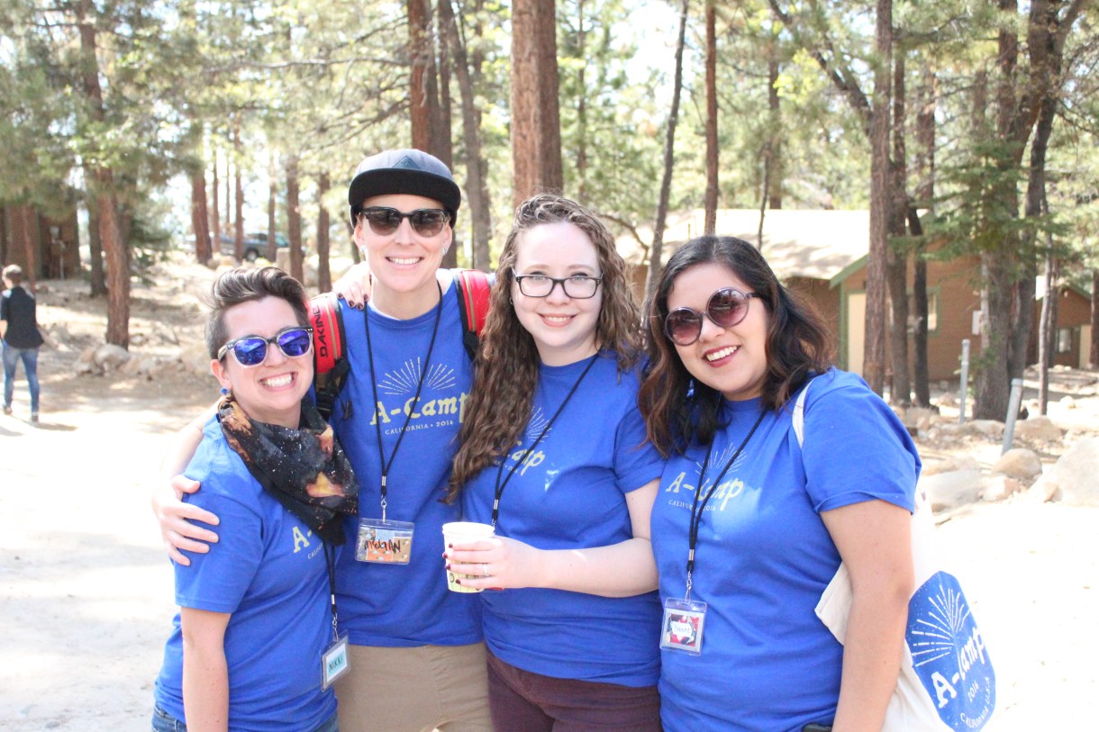 Nikki, Megan, Rachel & Yvonne at A-Camp