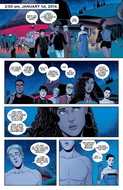 From Young Avengers written by Kieron Gillen, art by Jamie McKelvie and Matthew Wilson.