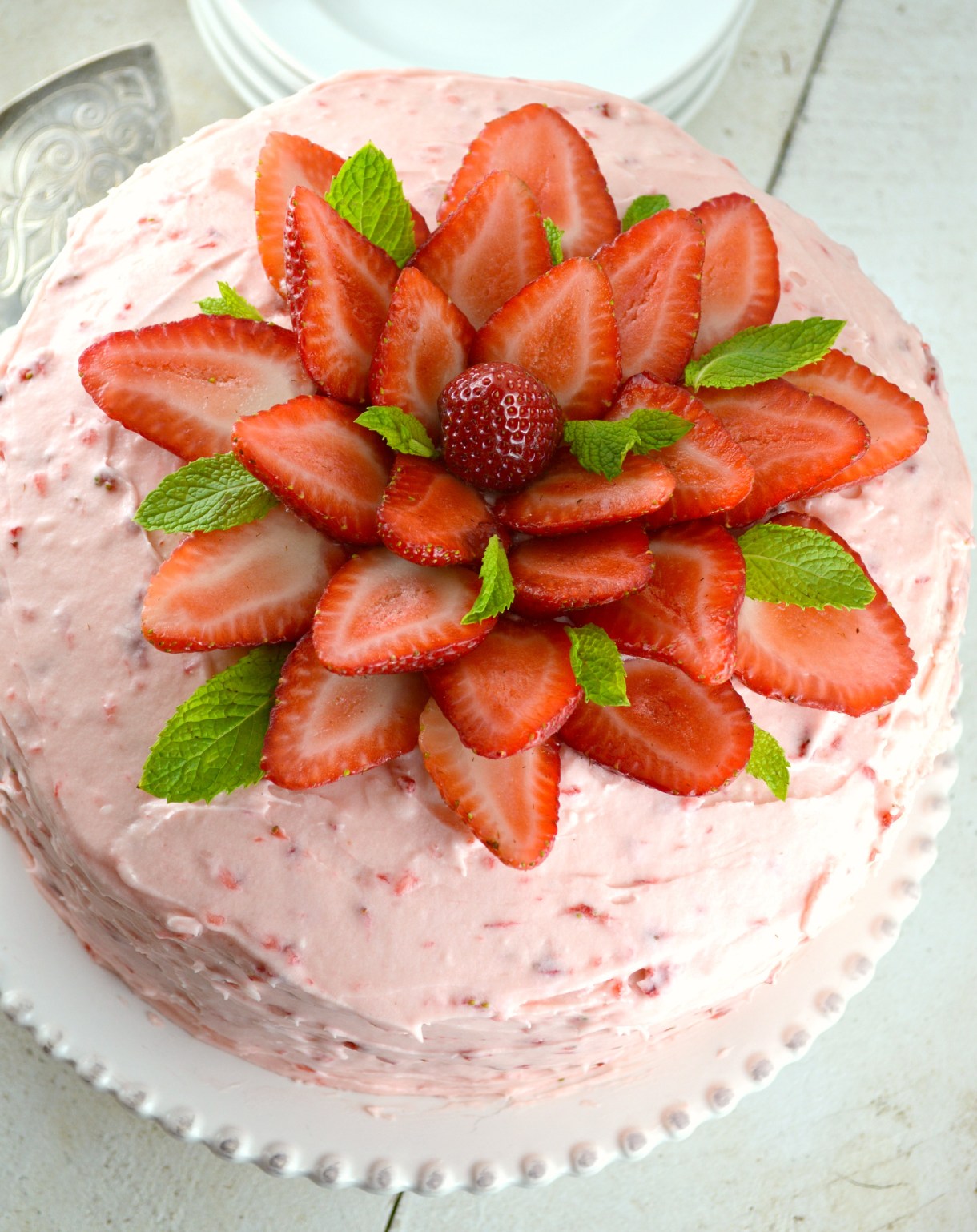 Strawberry Triple Layer Cake