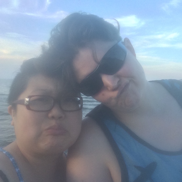 Saddest out-of-focus beach selfie self-pitying fun time.