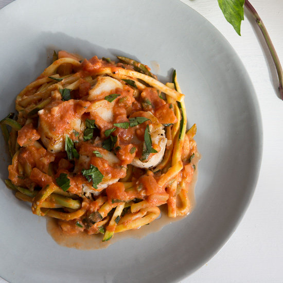 Scallops in Zucchini Nests