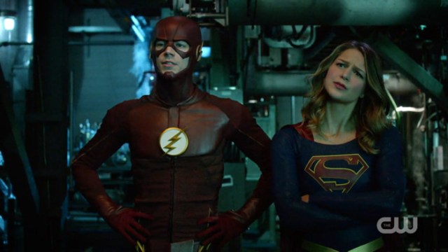 Flash and Supergirl look confused 