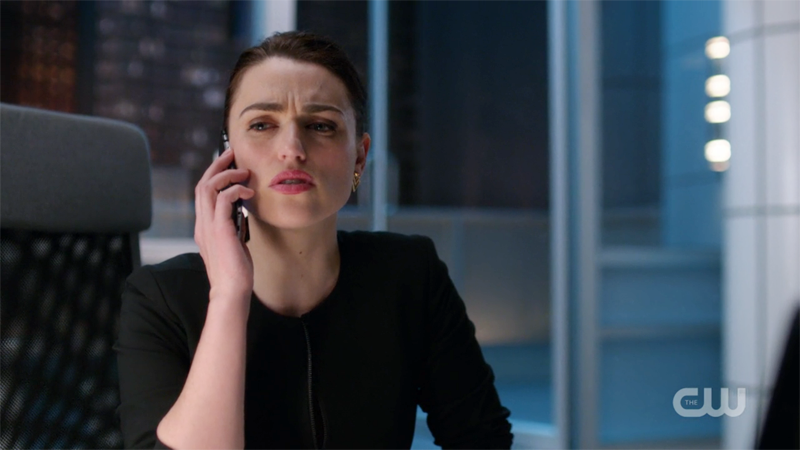 lena on the phone, worried