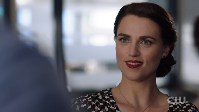 Lena sort of smirks at James