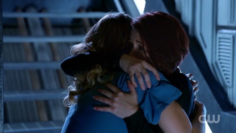 Alex hugs Kara