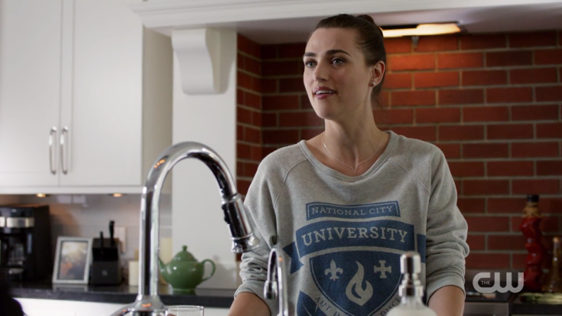 Lena looks casually stunning in her crew-neck