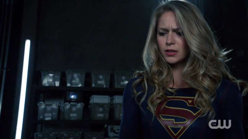 Supergirl knocks out the moldy bread boy