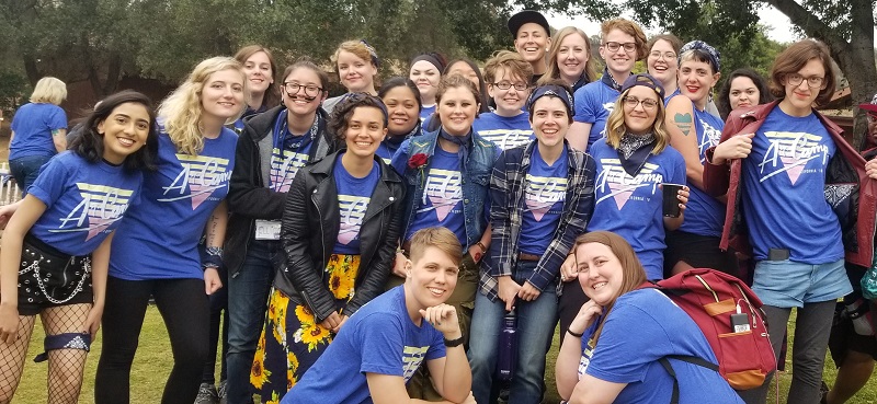 a bunch of beautiful queer faces from camp