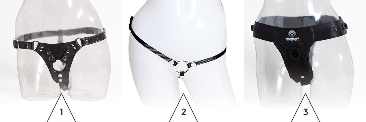 the three harness product photos