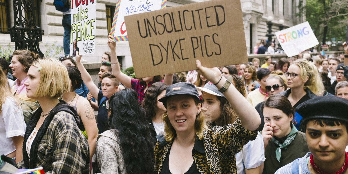Photoessay: The 2018 NYC Dyke March + Autostraddle/Everyone Is Gay All-Ages Pride Party