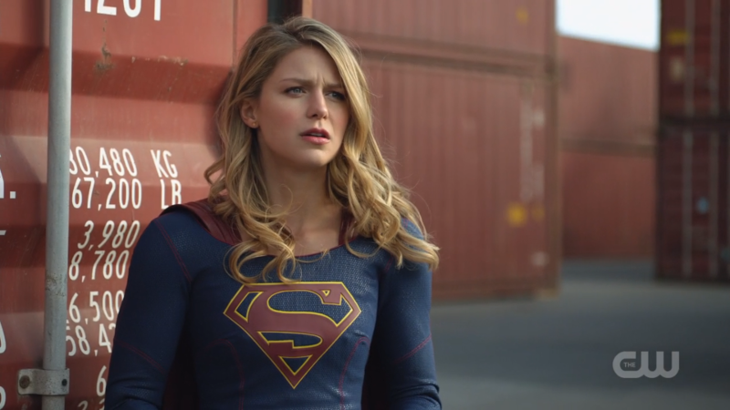 Supergirl looks Concerned