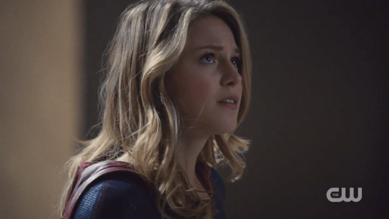 Kara looks up at the too-high window