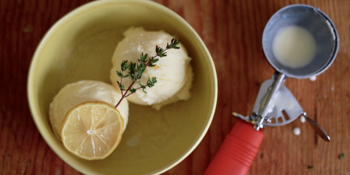 Femme Brûlée: Lemon & Thyme Buttermilk Ice Cream