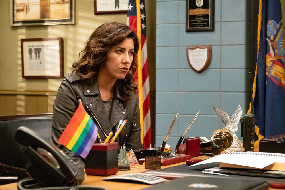 BROOKLYN NINE-NINE -- "Honeymoon" Episode 601 -- Pictured: Stephanie Beatriz as Rosa Diaz -- (Photo by: Vivian Zink/NBC)