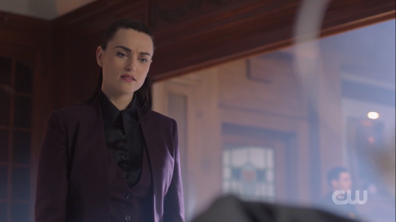 Lena glares annoyed at Lex