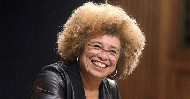 A recent photo of Angela Davis smiling in the 2010s. Angela Davis is a key figure in Black August. 