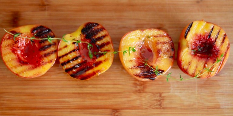Femme Brûlée: Honey Herb Grilled Peaches