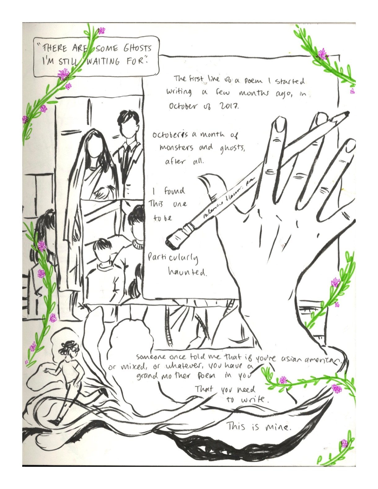 "There are some ghosts I'm still waiting for" - the first line of a poem I started writing a few months ago, in October of 2017. October's a month of monsters and ghosts, after all. I found this one to be particularly haunted. Someone once told me that if you're Asian-American or mixed or whatever, you have a grandmother poem in you that you need to write. This is mine.