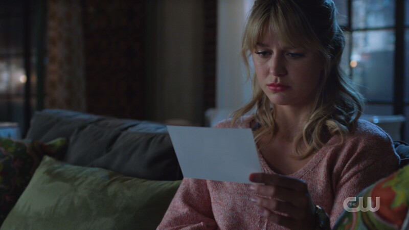 Kara looks longingly at the picture of Lena