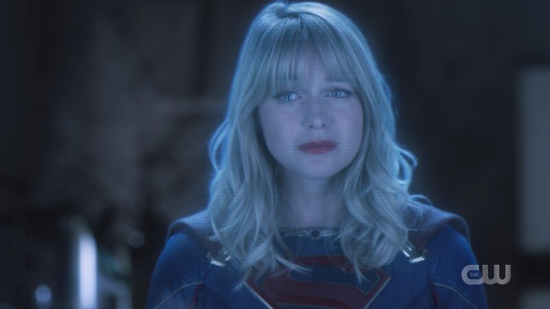 Kara apologizes via hologram through teary eyes