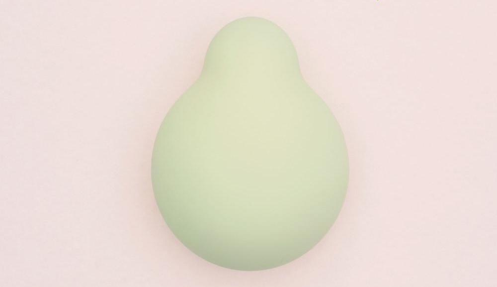 a soft green mochi-shaped (sort of) vibrator