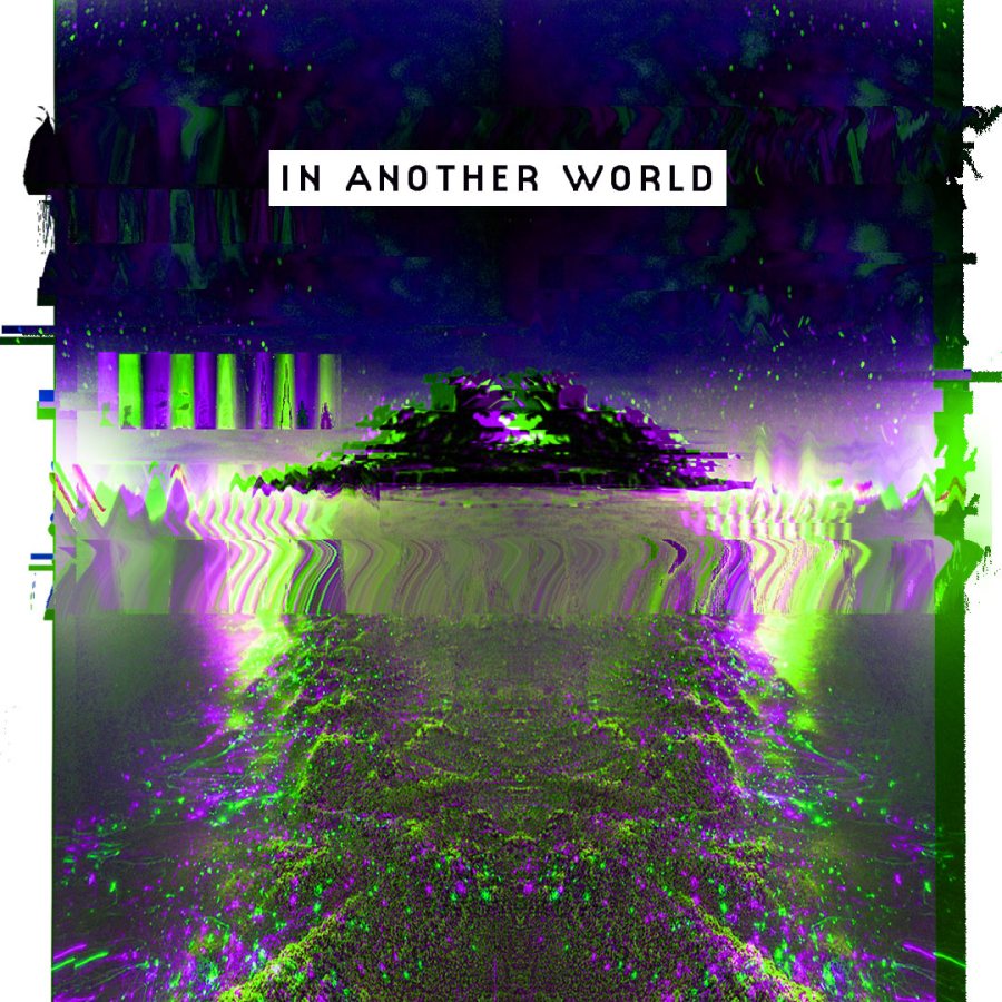In A World [Graphic is an ethereal, glitchy island that looks like some alien planet.]