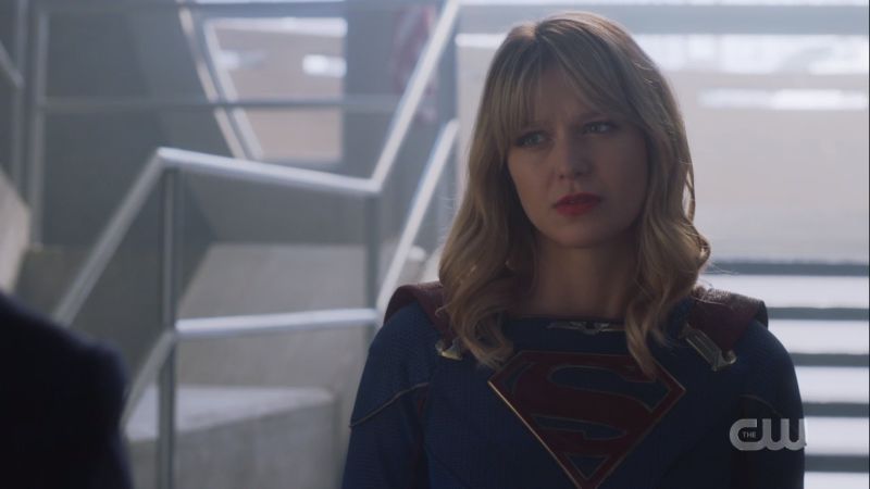 kara glares at lex