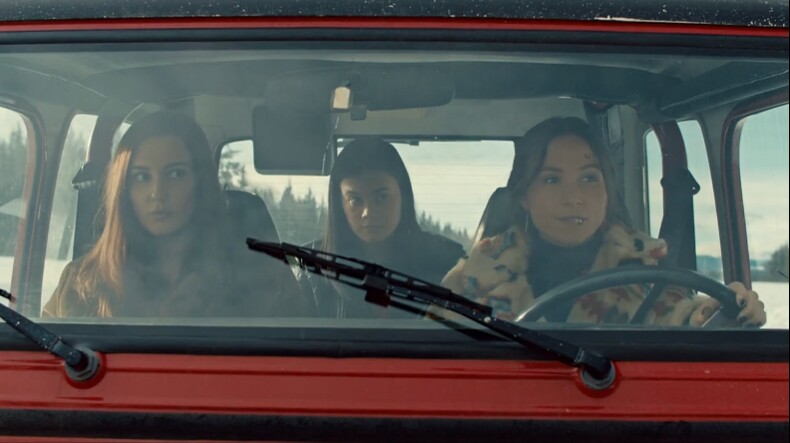 wayhaught and rachel in the jeep