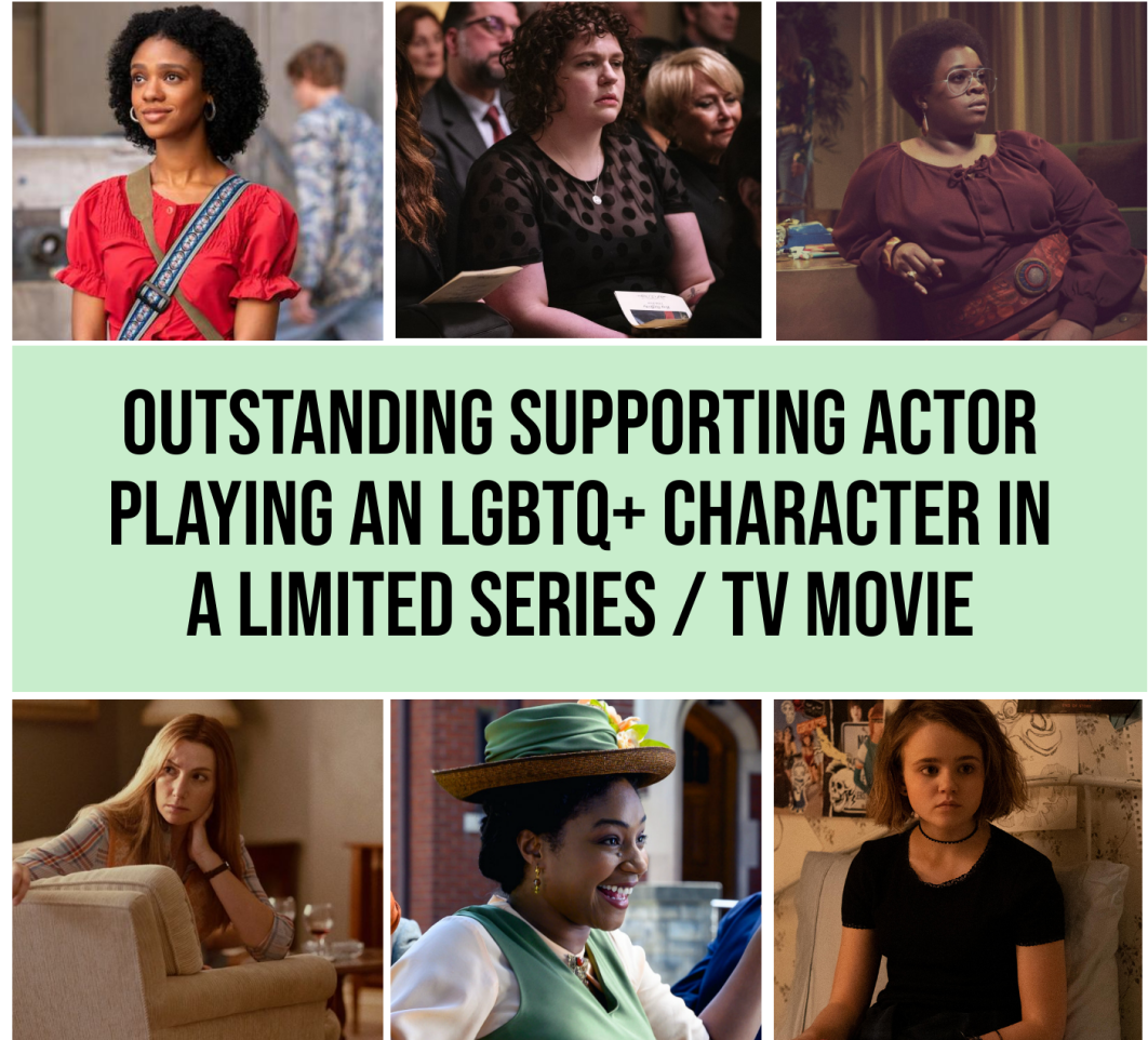 Top Row: Tiffany Boone, young Mia Warren, Little Fires Everywhere (Hulu) // Katie Kershaw as Amanda Olney, Mrs. Fletcher (HBO) // Bria Henderson as Margaret Sloan, Mrs. America (Hulu) 
Bottom Row: Ari Graynor as Brenda Feigen-Fasteau, Mrs America (Hulu) // Tiffany Haddish as Leila, Self Made (Netflix) // Megan Stott as Izzy Richardson, Little Fires Everywhere (Hulu)