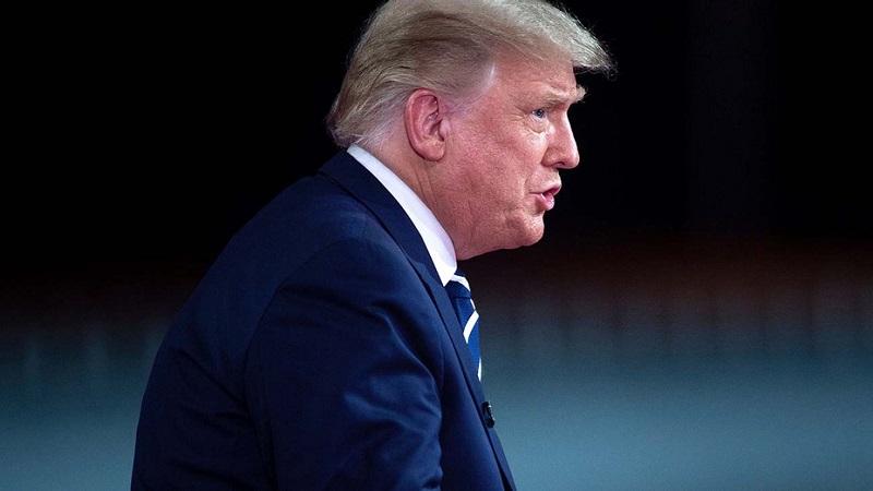 Donald Trump addresses a town hall in Miami, hosted by Savannah Guthrie of NBC.