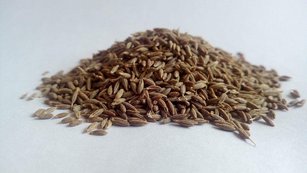 A mound of cumin seeds