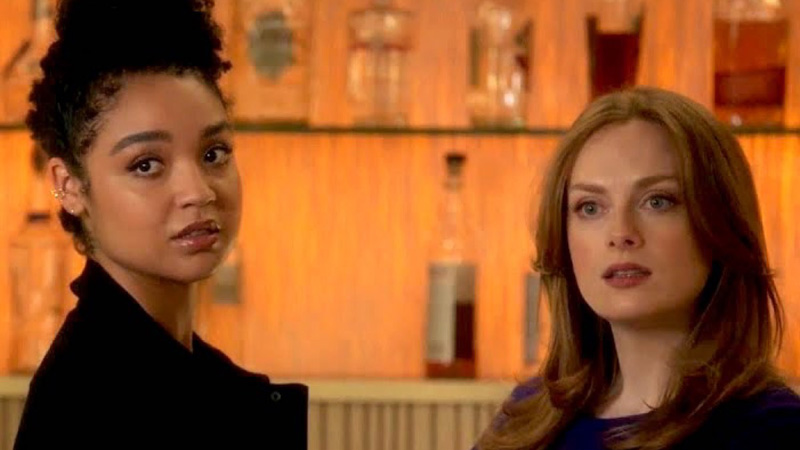 Kat and Eva look annoyed in The Bold Type